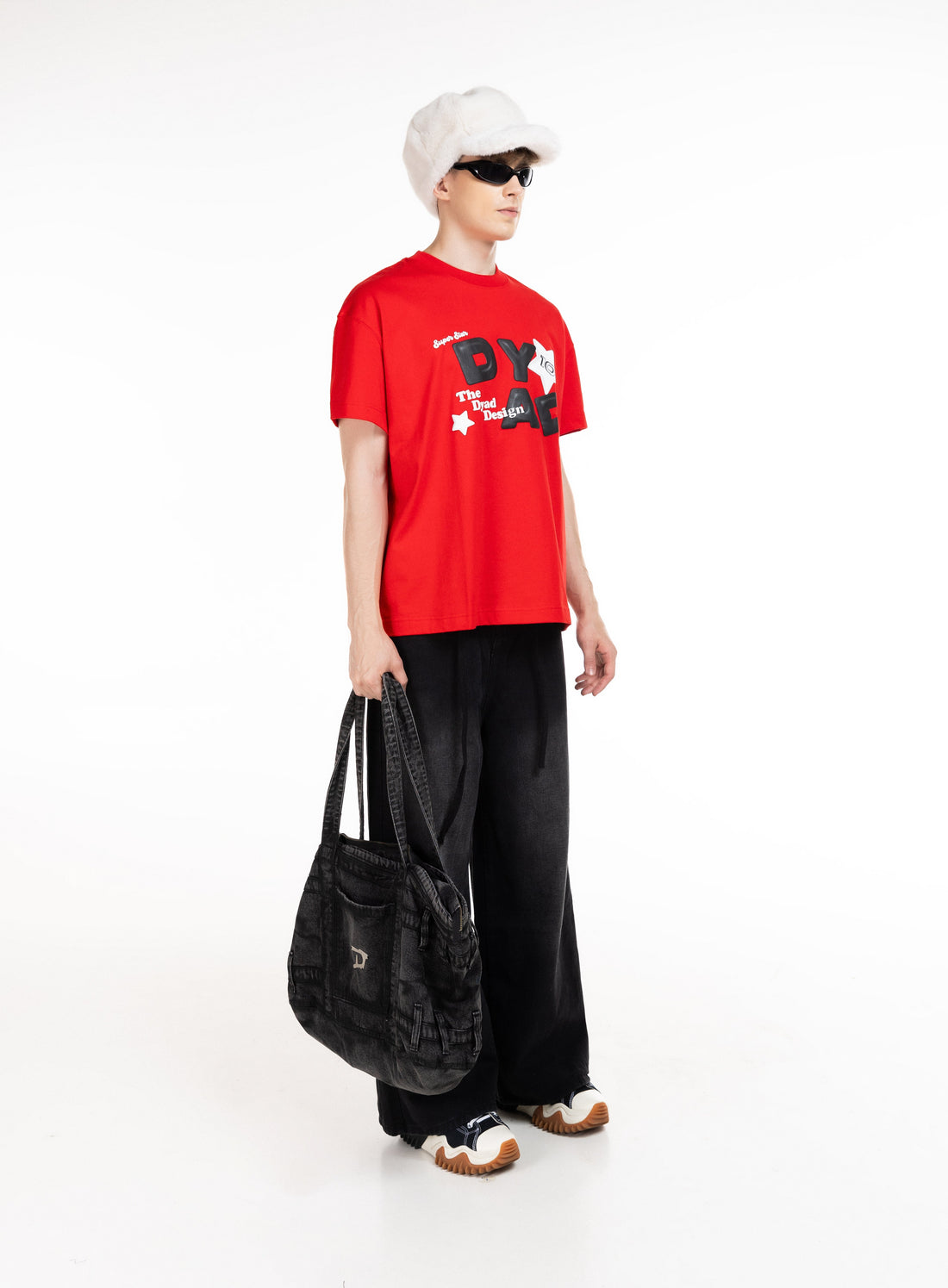 DYAD Printed Boxy Fit T-Shirt - red