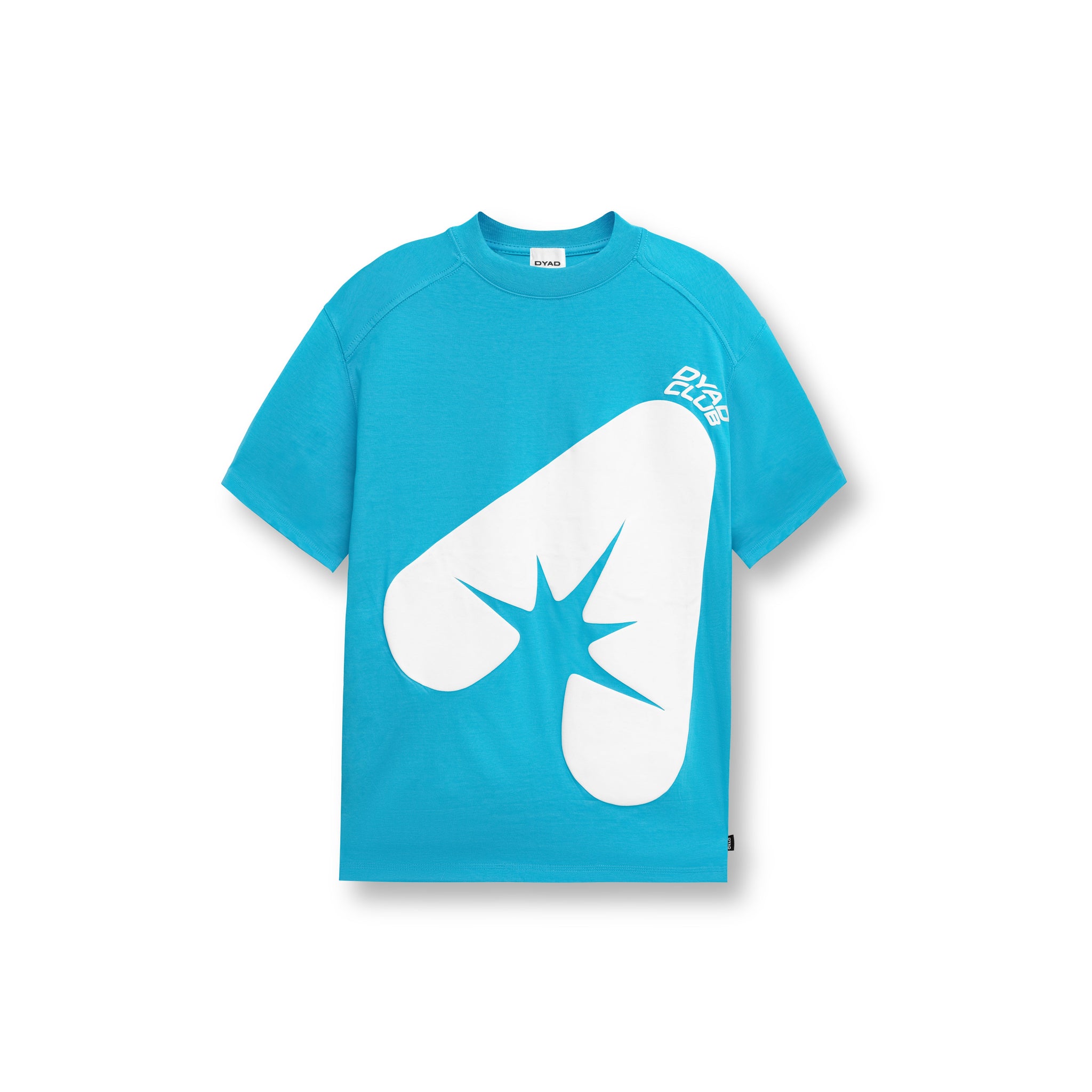 DYAD Loose-fit T-shirt with print 'A' - blue