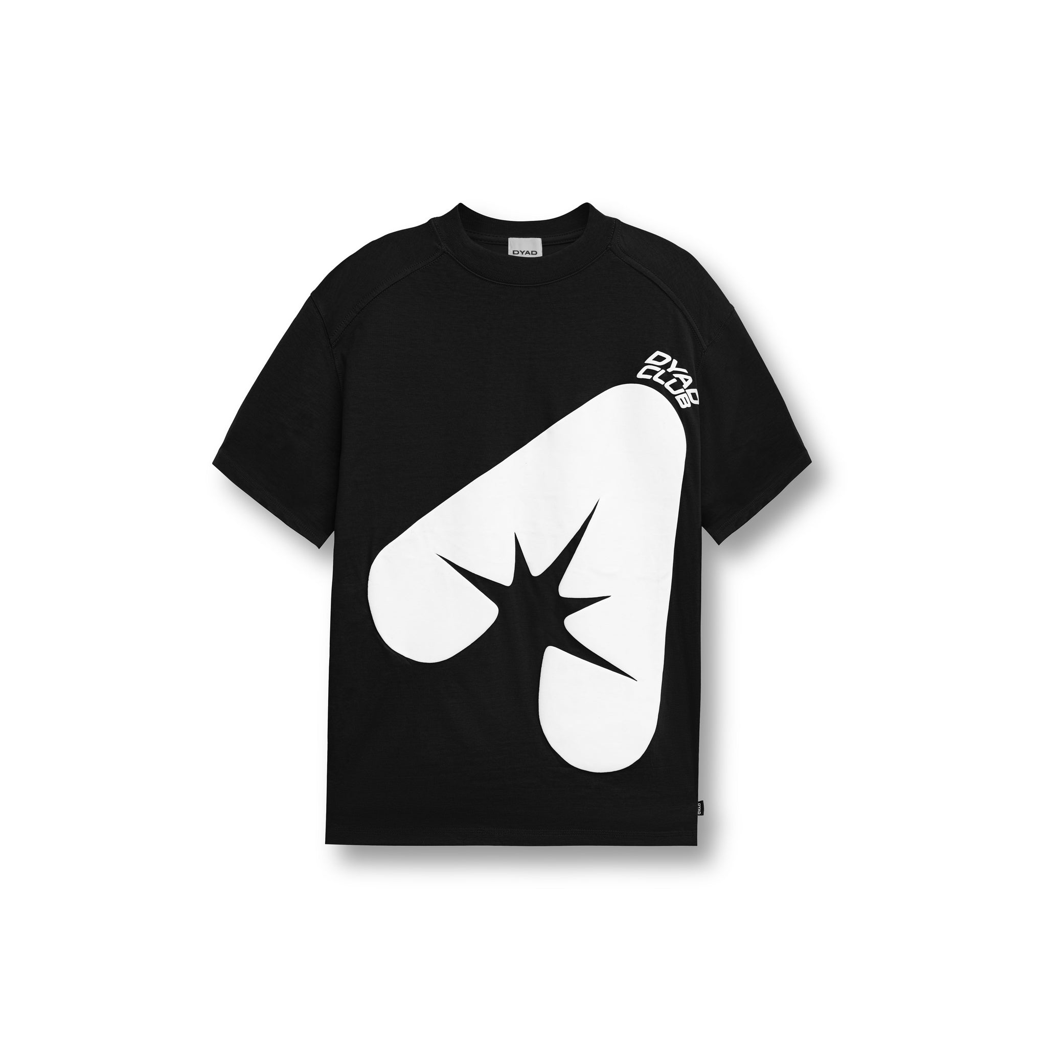 DYAD Loose-fit T-shirt with print 'A' - black