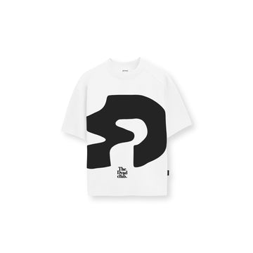 DYAD Loose-fit T-shirt with a 'D' prin - white